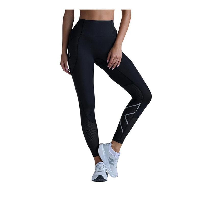 Women's Aero Mesh Hi-Rise Compression Tights - Black