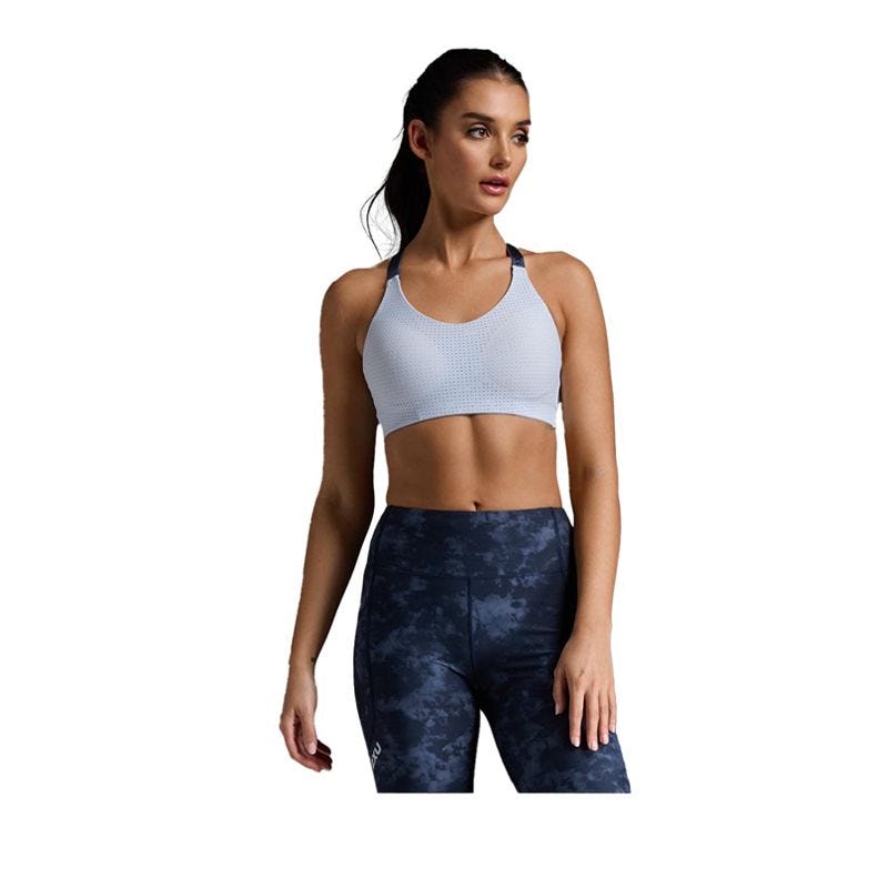 Womens Aero Medium Impact Bra - Blue