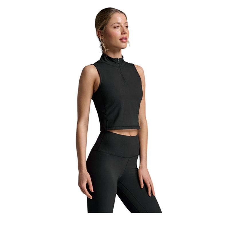Women's Form Soft Touch 1/2 Zip Tank - Black