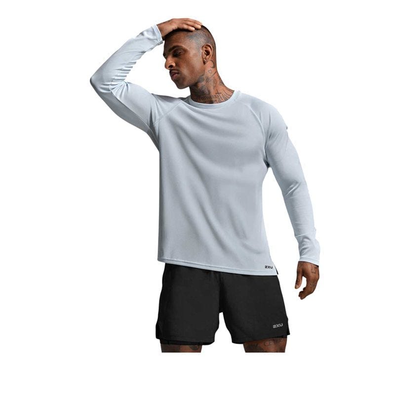 Men's Aero Mesh Long Sleeve - Light Grey