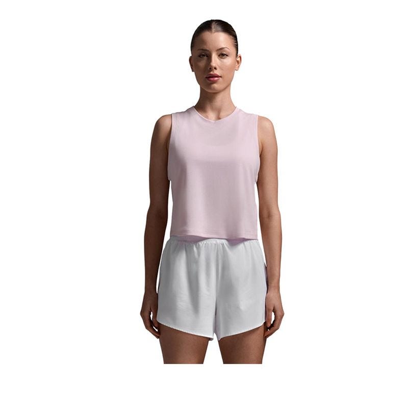 Women's Aero Mesh Crop Tank - Baby Pink