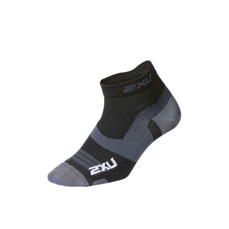Unisex Vectr Ultralight 1/4 Crew Sock - Black