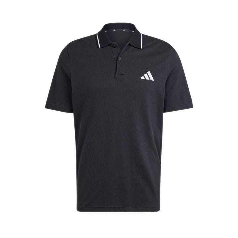 Essentials Small Logo Piqué Men's Polo Shirt - Black
