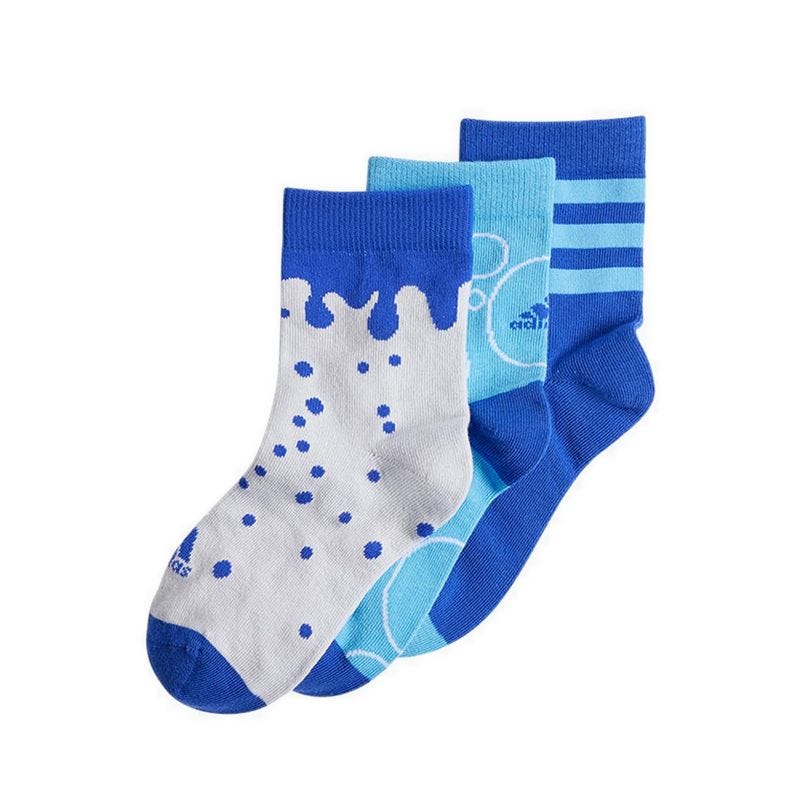 Graphic Socks 3 Pair Pack Unisex Kids - Halo Blue