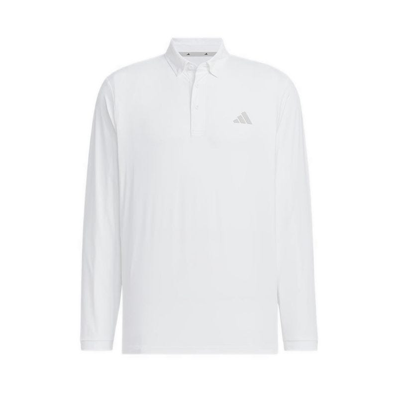 Ult365 3 Stripes Men's Long Sleeve Polo - White