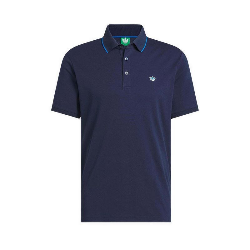 OG Twistknit Trefoil Men's Polo - Night Indigo