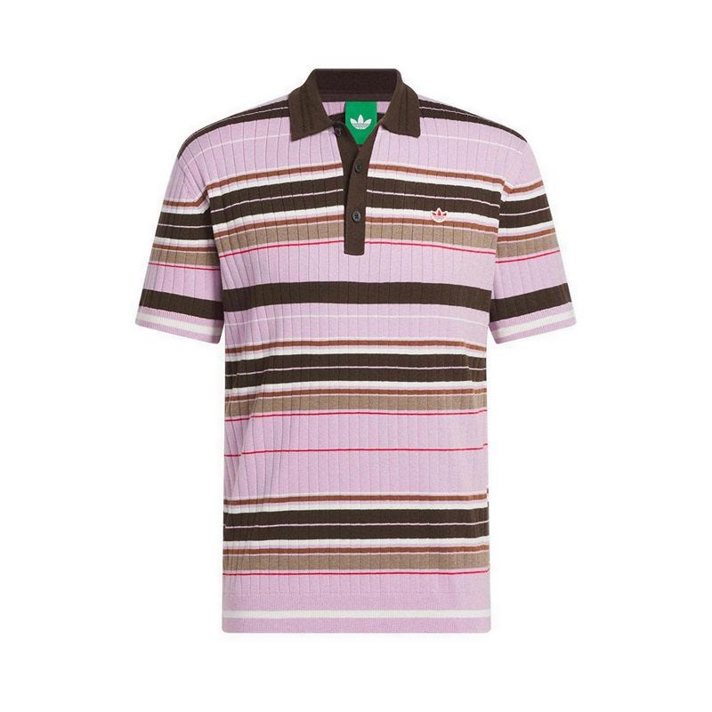 OG Main Range Stripe Men's Polo - Bliss Lilac/Dark Brown