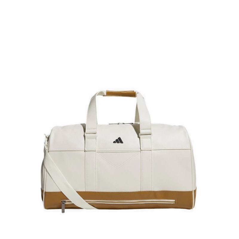 Pu Men's Boston Bag  - Off White/Bronze Strata