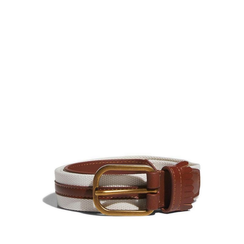 Og Leather Men's Belt - Chalk White