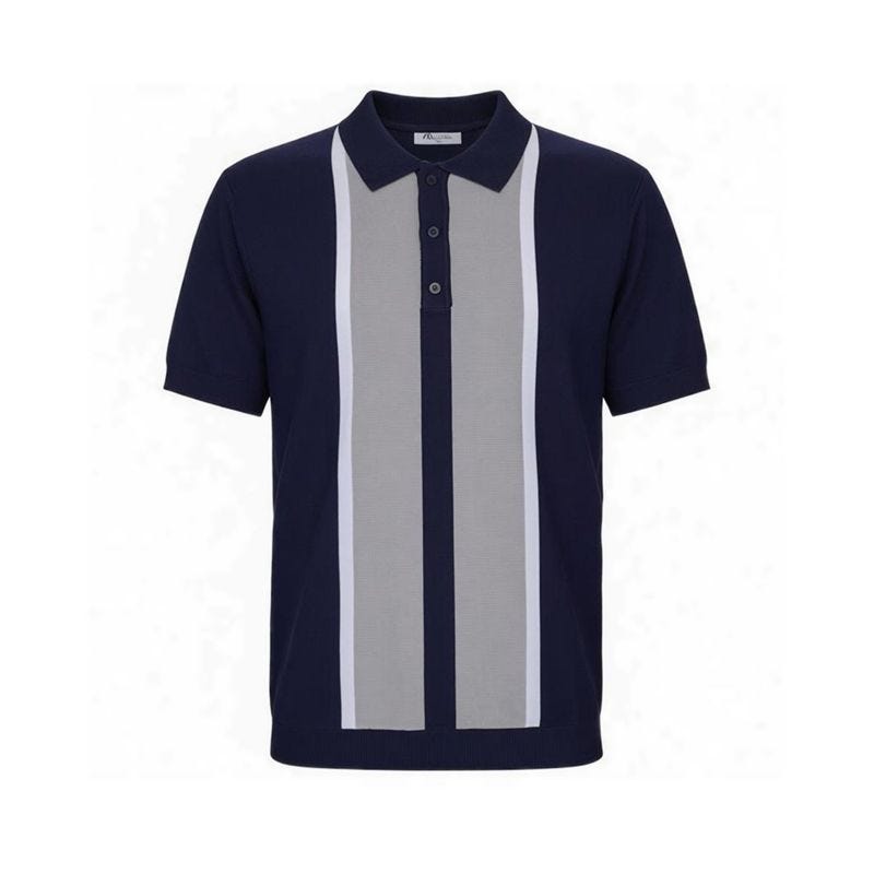 Monard Knitted Men's Polo - Navy