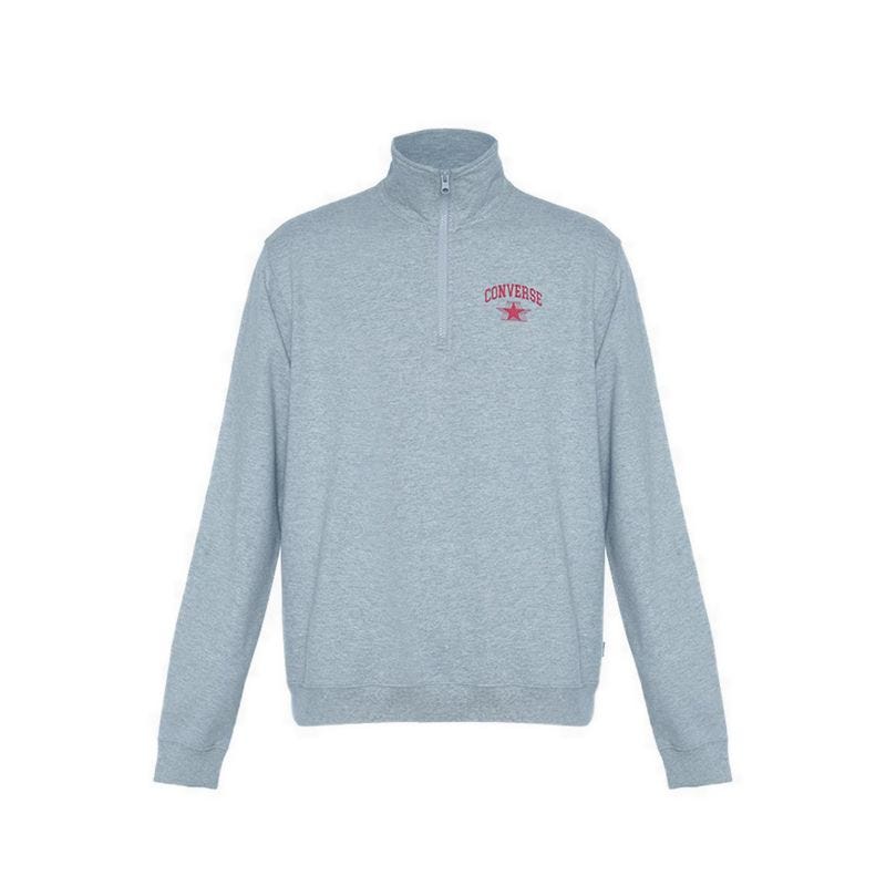 Retro Chuck Collared Crew Men's Jacket - Light Grey Heather