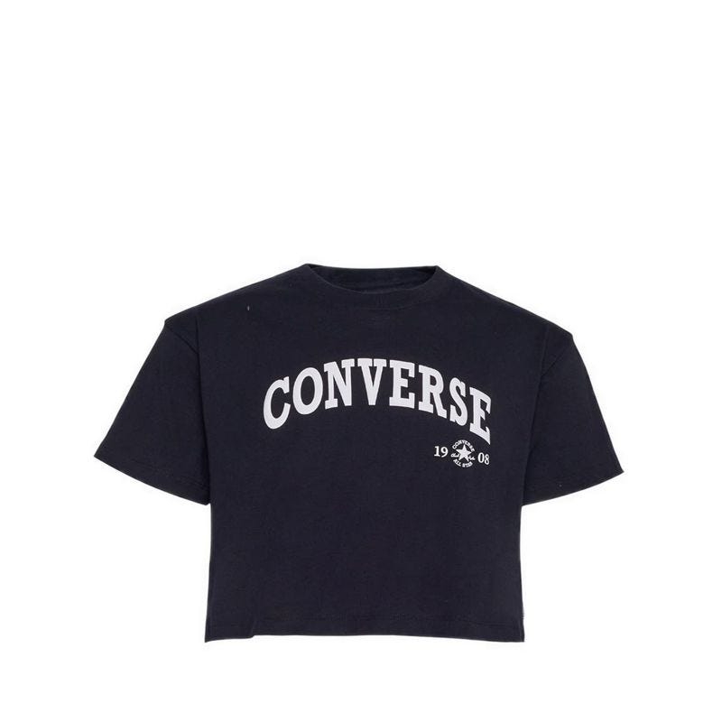 Retro Chuck Cropped Women's Tee - Black