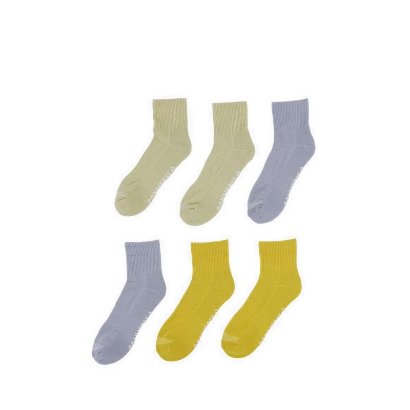 3 Packs Foundational Men's Quarter Socks - Festival Field