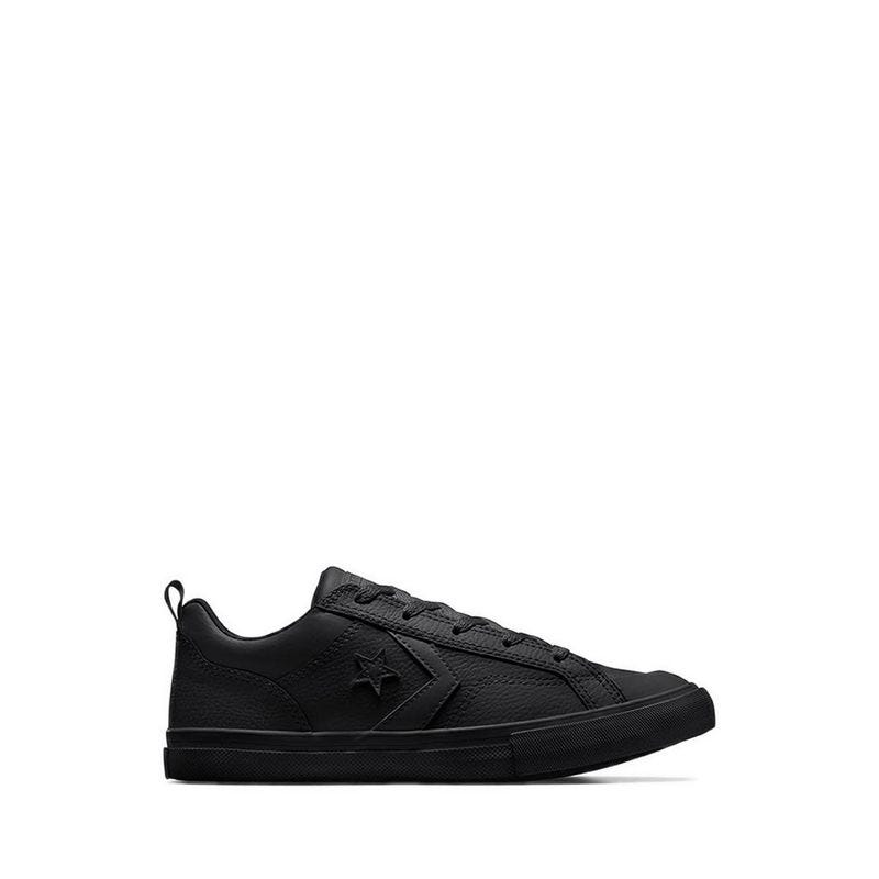 Pro Blaze Strap Leather Boy's Sneakers - Black/Black/Black