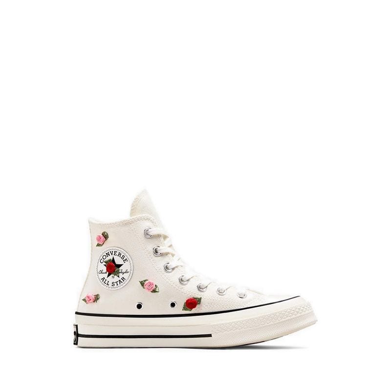 Chuck 70 Women's Sneakers - Egret/Red/Lt Jellyfish Jitter