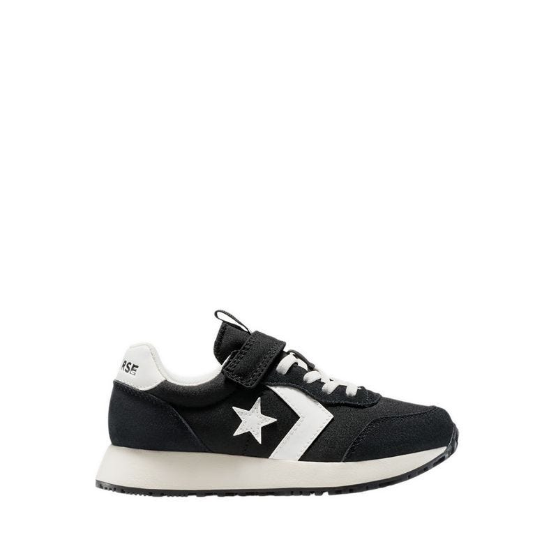 Omega Trainer Easy-On Boy's Sneakers - Black/Vintage White/Egret