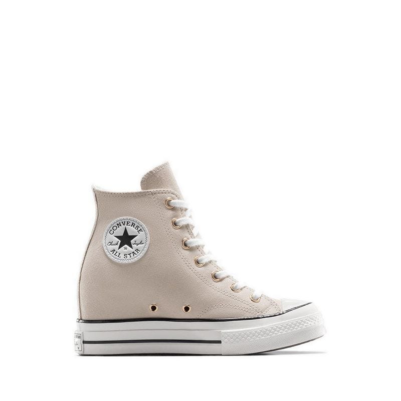 Chuck 70 Wedge Platform Suede Women's Sneakers - Warm Clay/Egret/Black