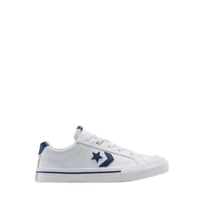 Sport Casual Easy-On Boy's Sneakers - White/Navy/White