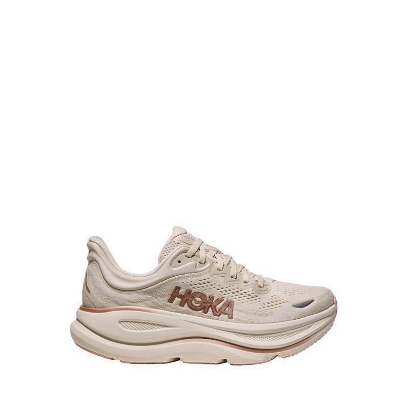 Bondi 9 Women's Running - Oat Milk/Rose Gold