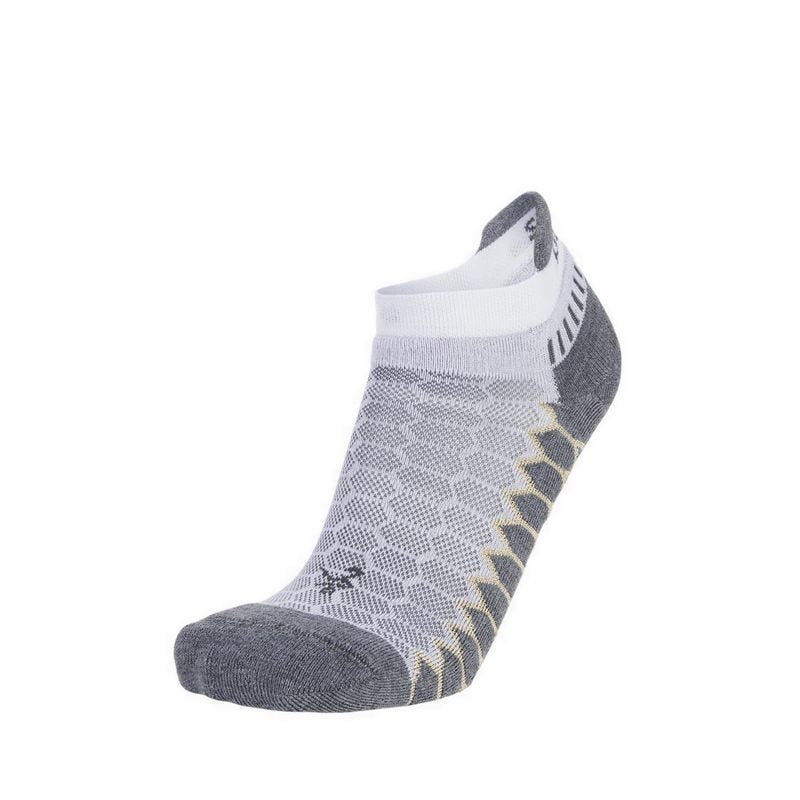 Balega Silver No Show  White Grey  - Medium