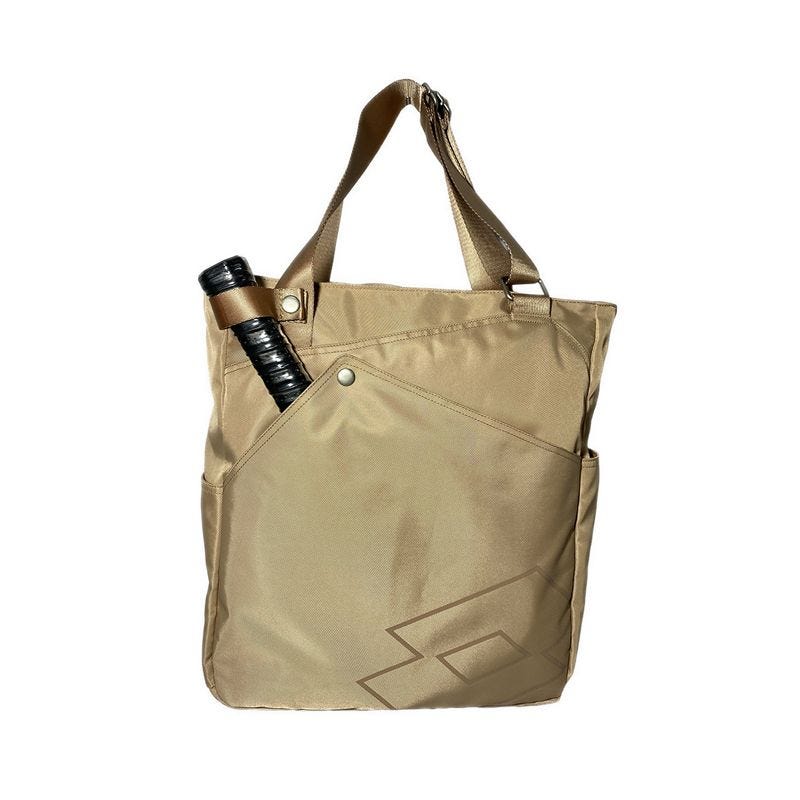 Grainny Unisex's Racket Tote Bag - Beige