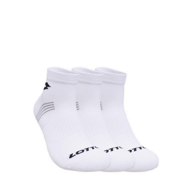 Mens Running Ankle Unisex Socks 3prs - White