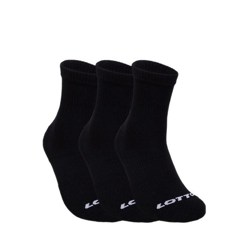 Mens Running Quarter Socks 3prs Black