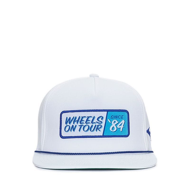 Wheels on Tour Rope Men's Golf Cap - White