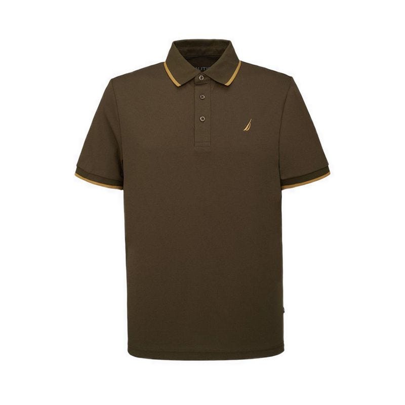 Men Polo YD collar & cuff - Olive
