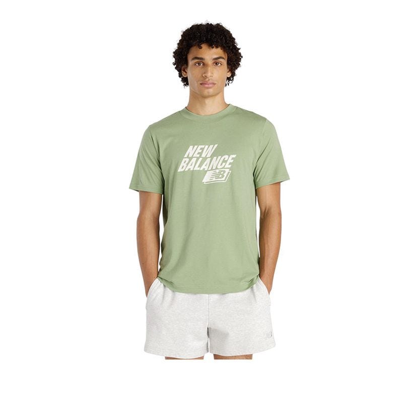 Sport Graphic Cotton Mens T-Shirt - Green