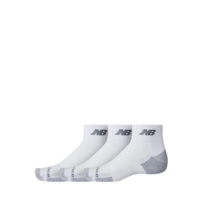 Performance Cushioned Unisex Ankle Socks 3 Pack - White