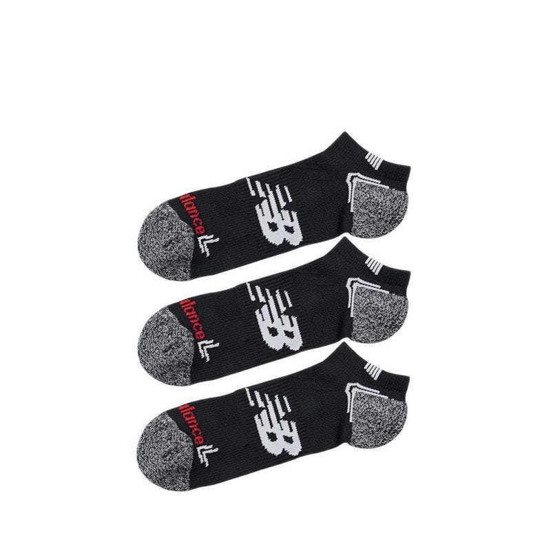 No Show Run 3Pack Unisex's Socks - Black