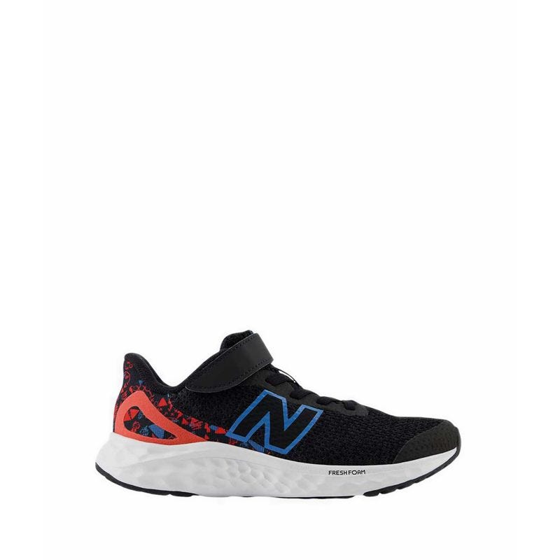 Fresh Foam Arishi v4 Bungee Lace with Top Strap Boys Running Shoes - Black
