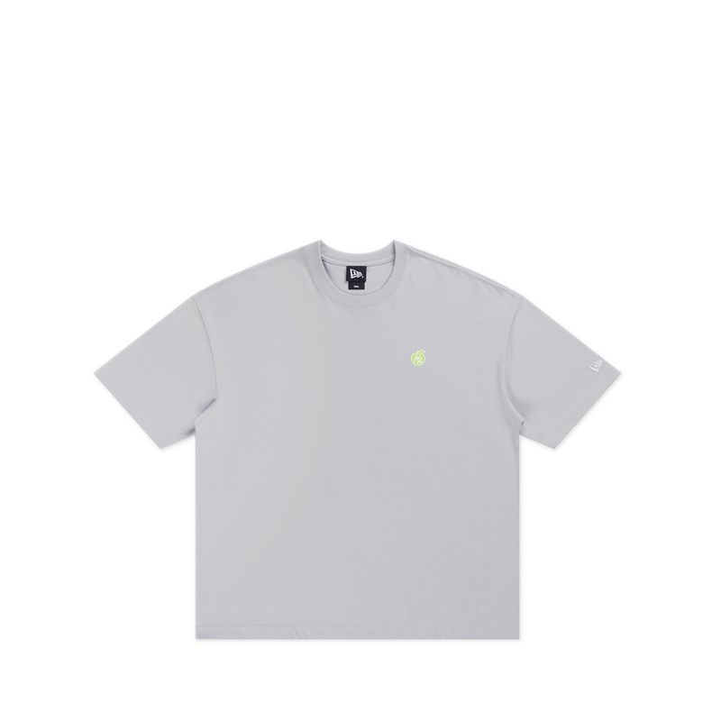 Oversize Ss Tee Mlb Fruit Logo New York Yankees Unisex T-Shirt - Dolphin Gray