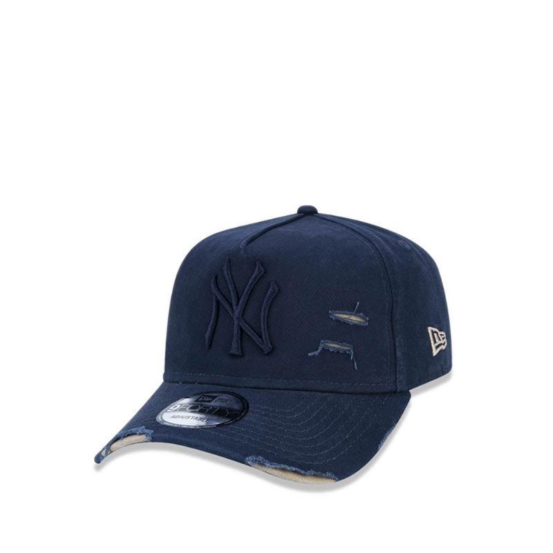 New Era 940AF NY Yankee Cotton Damage Men's Cap -  Navy