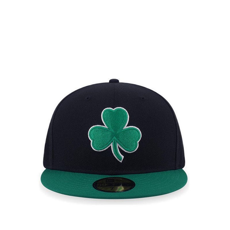 59FIFTY Two Tone Outlined Boston Celtics Men's Caps - Black Kelly Green