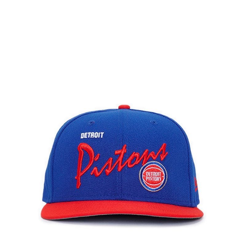 950 Q424 Nba Vintage Script Detpis Men's Caps - Majestic Blue
