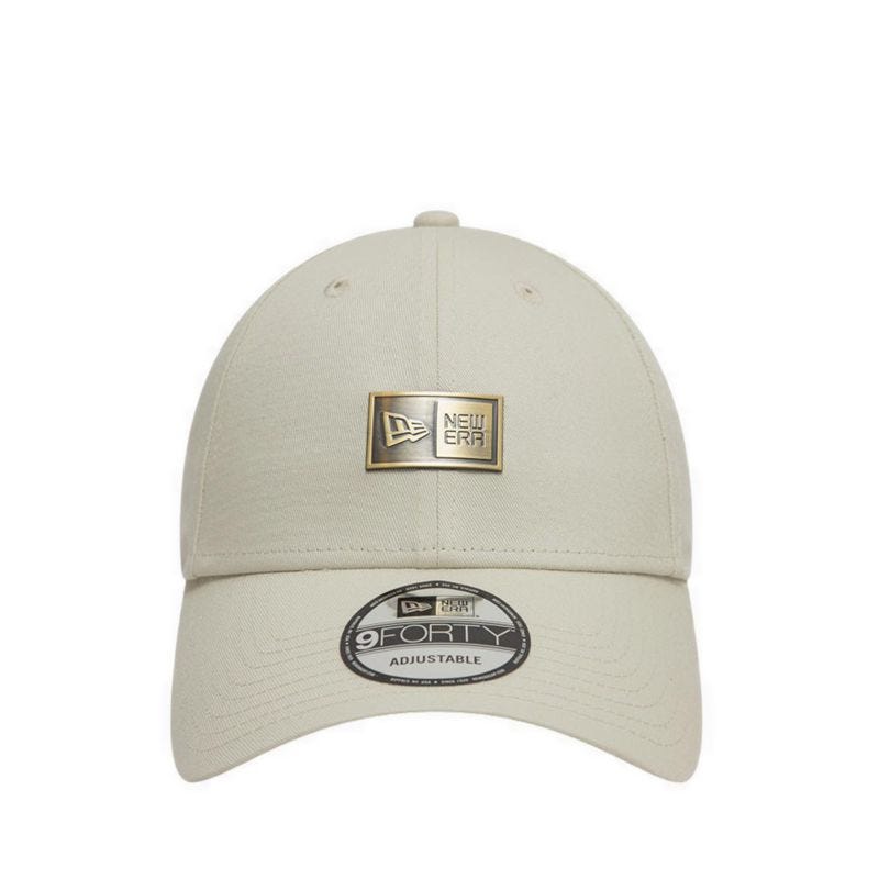 940 Ne Badge Newera Unisex Caps - Ivory