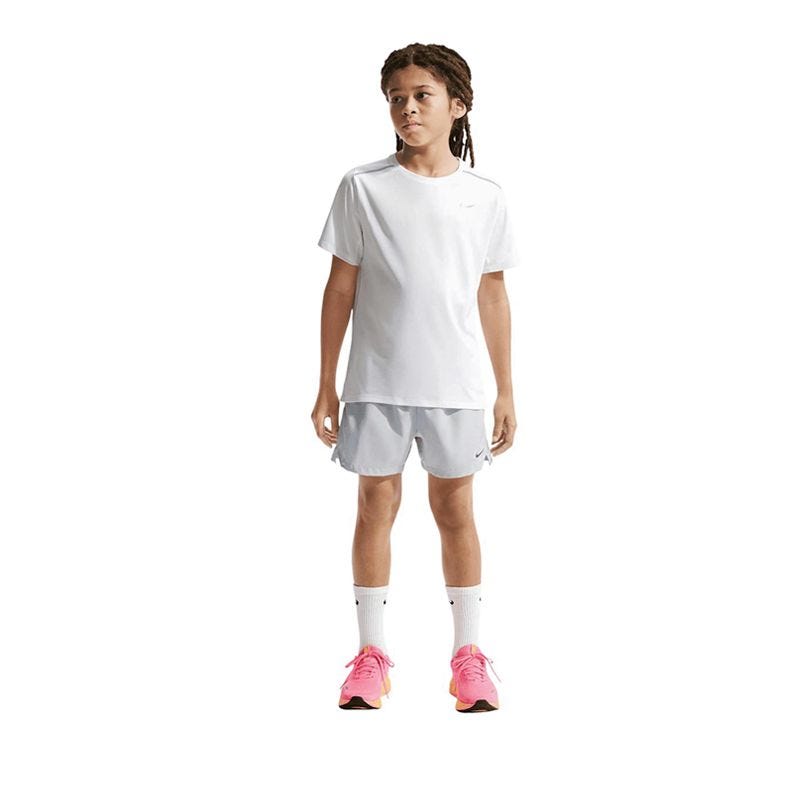Miler Big Kids' Dri-FIT Short-Sleeve Top (K/U) - White