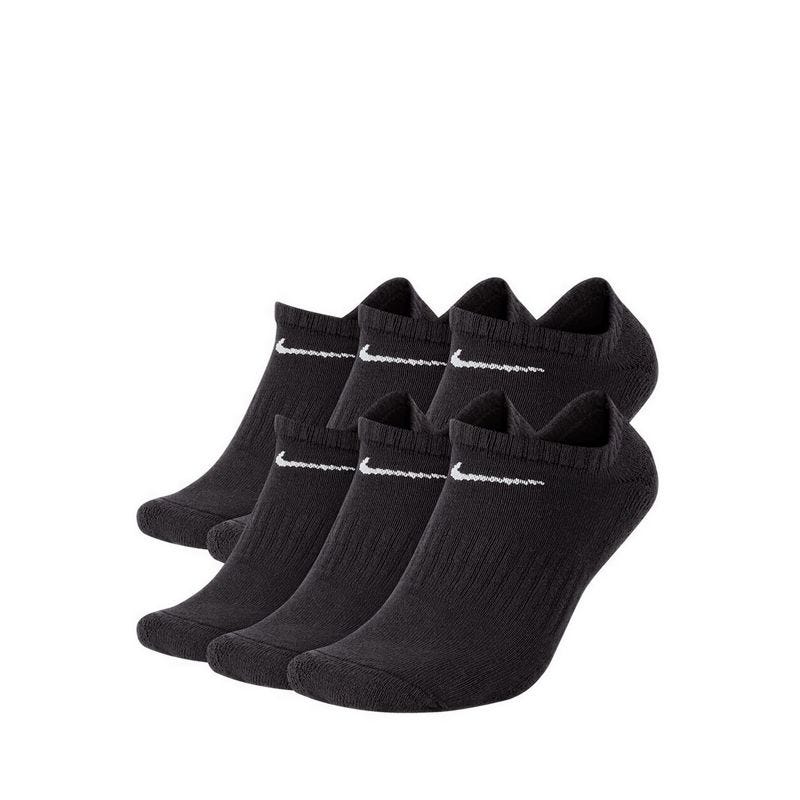 Everyday Cushioned Training No-Show Socks (6 Pairs) - Black