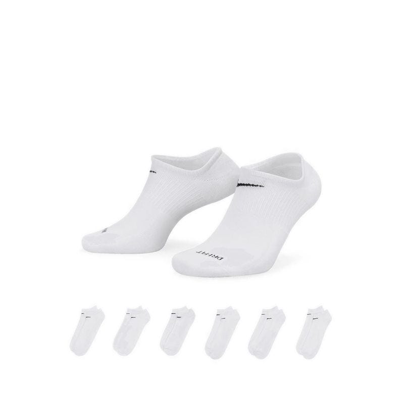 Everyday Lightweight Training No-Show Socks (6 Pairs) - White