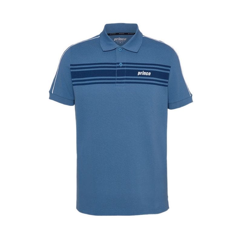 Lifestyle Rubber Print Men's Polo Tee - Navy