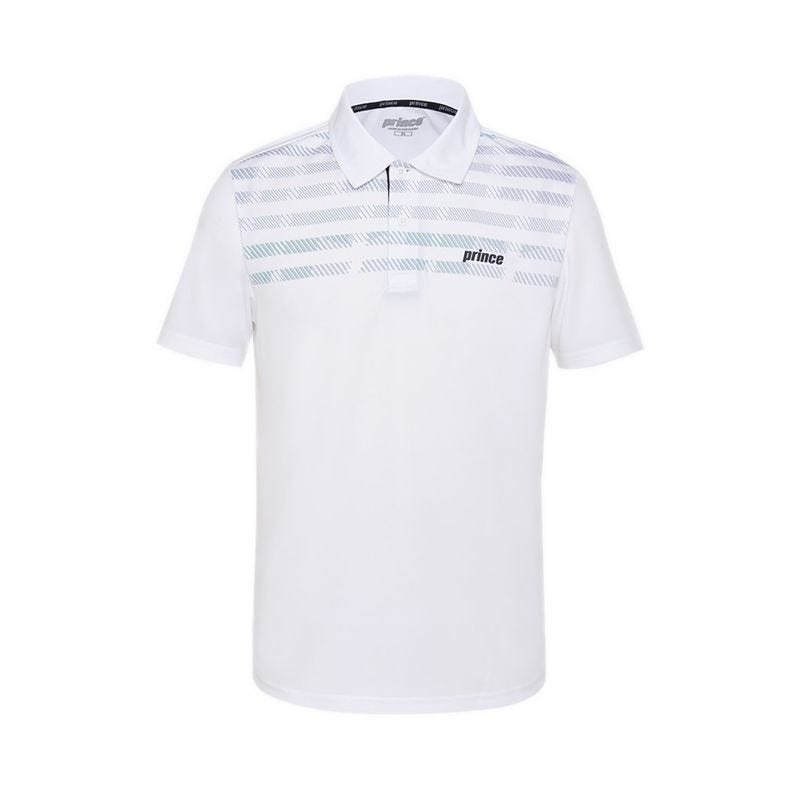 Performance Rubber Print Men's Polo Tee - White
