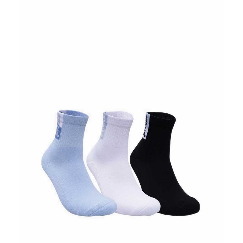 Perf Unisex Coloblock Quarter Socks - White/Blue/Black
