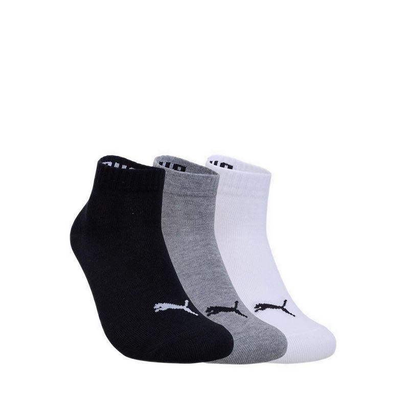 Quarter 3P Unisex Socks - White