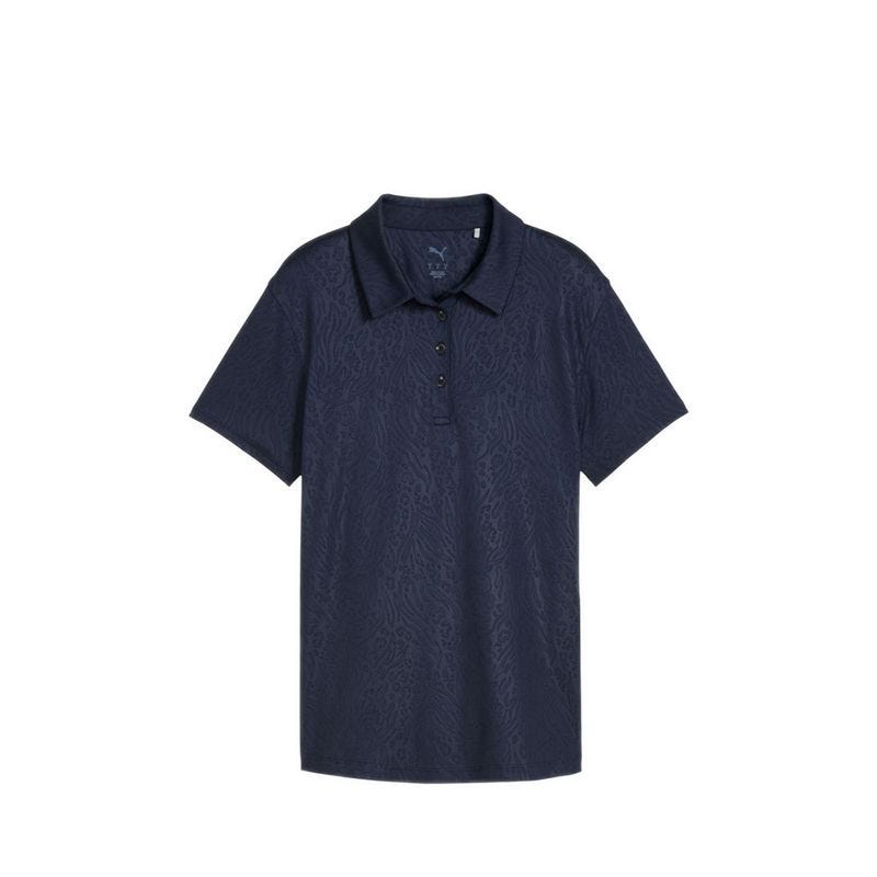 W Mattr Animal Deboss Ss Polo Women's - Deep Navy