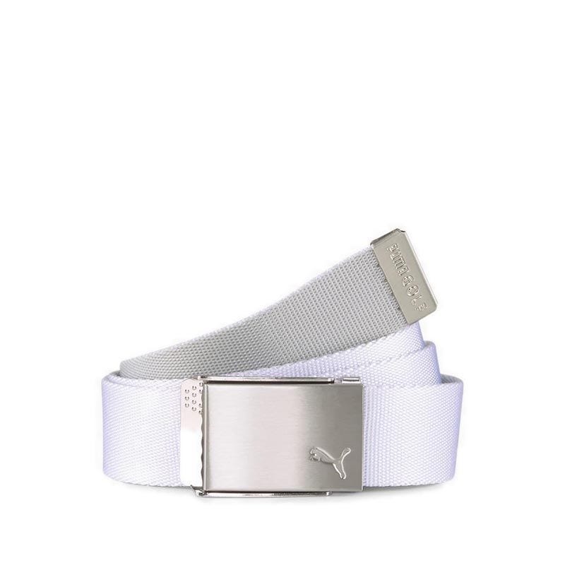 Puma Golf Reversible Webbing Men's Golf Belt - Bright White