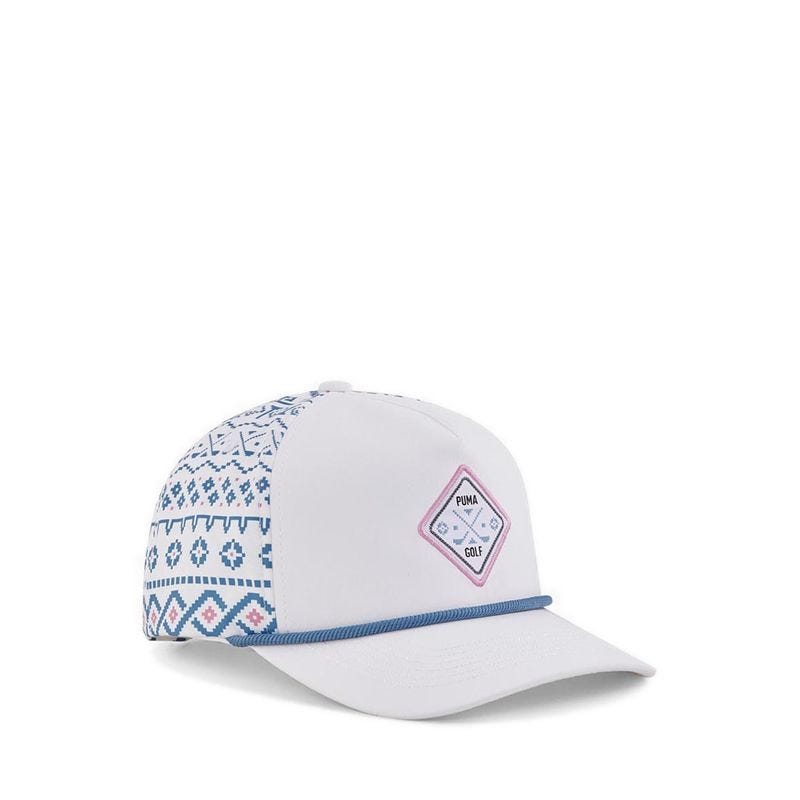 Fairisle 5 Panel Tech Cap Men's - White