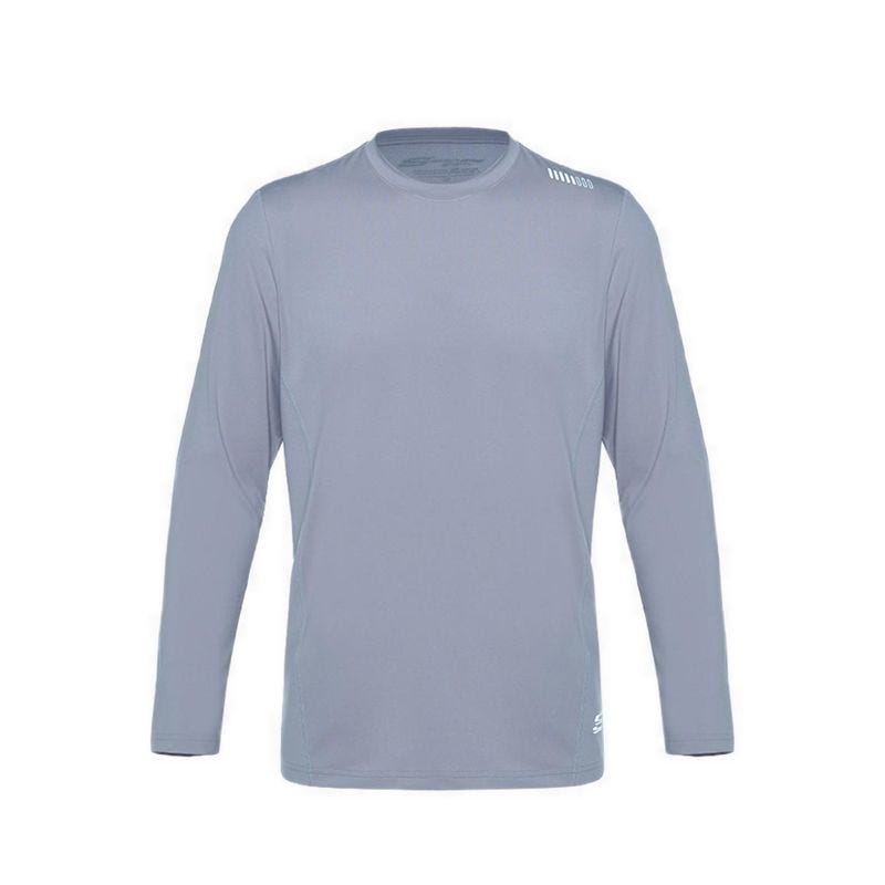 Men Sports Long Sleeve T-Shirts - Opal Gray