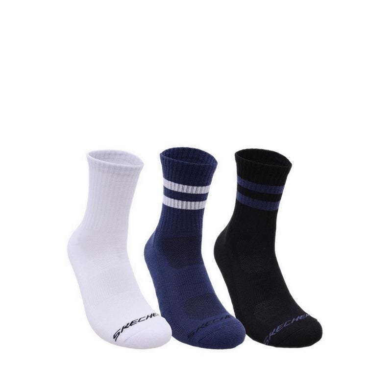 3Pk 1/2 Terry Hi Qtr Crew Men - Blue